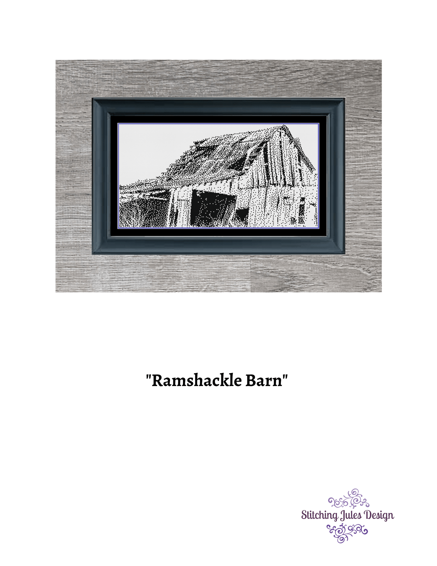 Stitching Jules Design Cross Stitch Pattern Ramshackle Barn Farm Cross Stitch Pattern Instant PDF Download