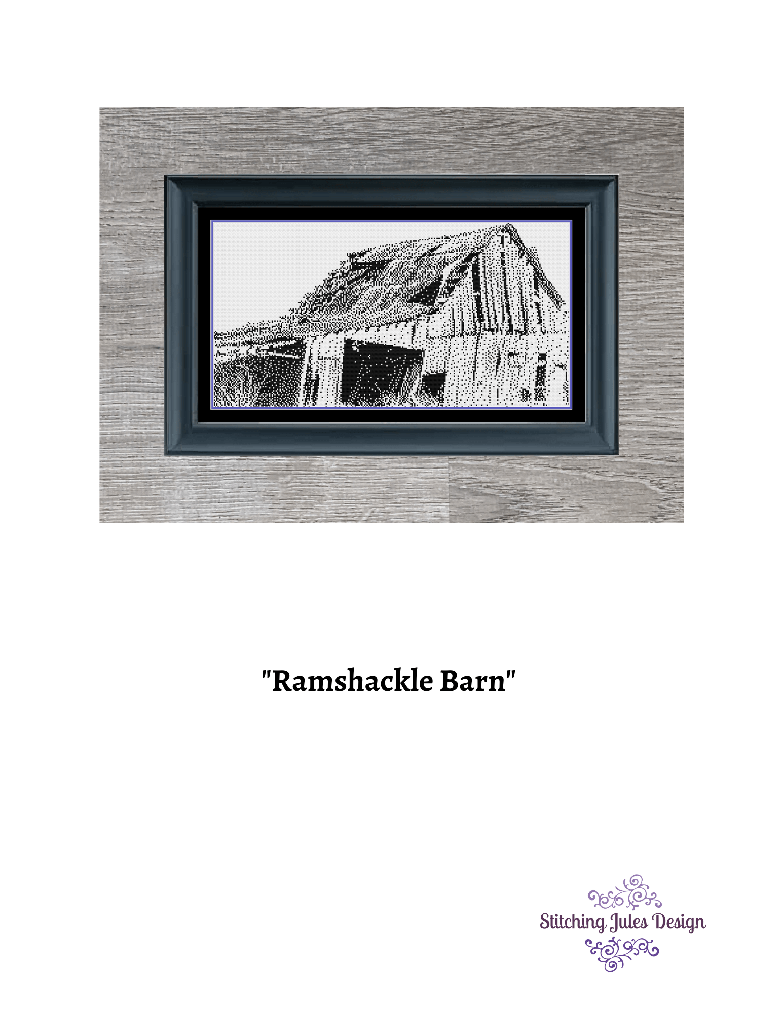 Stitching Jules Design Cross Stitch Pattern Ramshackle Barn Farm Cross Stitch Pattern Instant PDF Download