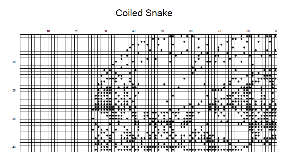 Rattlesnake Monochrome Counted Cross Stitch Pattern | Instant Download ...