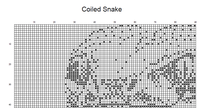 Thumbnail for Stitching Jules Design Cross Stitch Pattern Rattlesnake Reptile Monochrome Cross Stitch Pattern