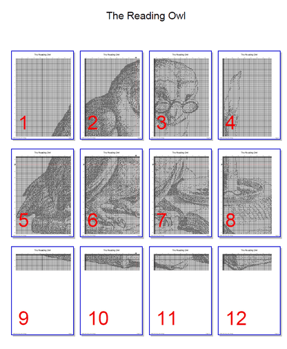 Stitching Jules Design Cross Stitch Pattern Reading Owl Cross Stitch Pattern | Book Cross Stitch Pattern | Blackwork | Instant PDF Download And Physical Pattern Options