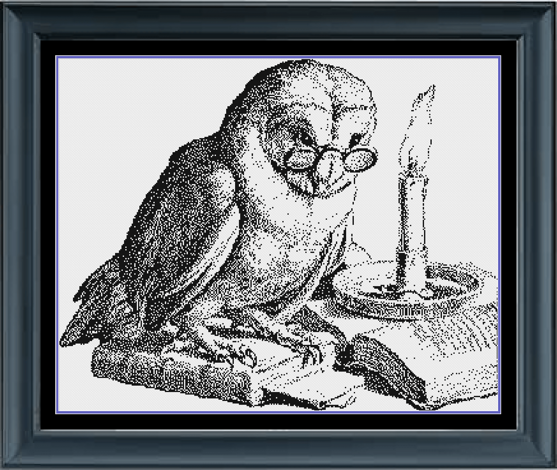 Stitching Jules Design Cross Stitch Pattern Instant PDF Download - $10 Reading Owl Cross Stitch Pattern | Book Cross Stitch Pattern | Blackwork | Instant PDF Download And Physical Pattern Options