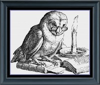 Thumbnail for Stitching Jules Design Cross Stitch Pattern Instant PDF Download - $10 Reading Owl Cross Stitch Pattern | Book Cross Stitch Pattern | Blackwork | Instant PDF Download And Physical Pattern Options