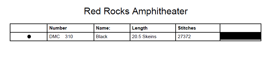 Red Rocks Counted Cross Stitch Pattern | Colorado Cross Stitch Pattern ...