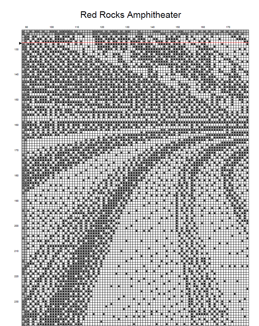 Stitching Jules Design Cross Stitch Pattern Red Rocks Cross Stitch Pattern | Colorado Cross Stitch Pattern | Blackwork | Instant PDF Download And Physical Pattern Options