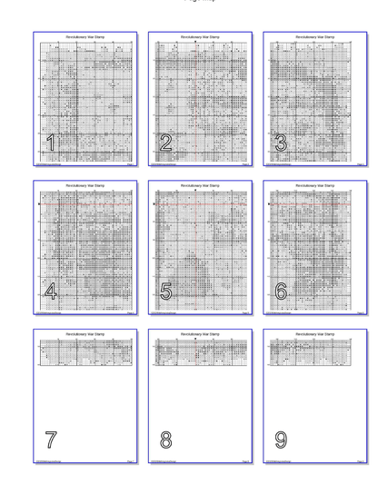 Stitching Jules Design Cross Stitch Pattern Revolutionary War Stamp Military America Counted Cross Stitch Pattern Digital Download