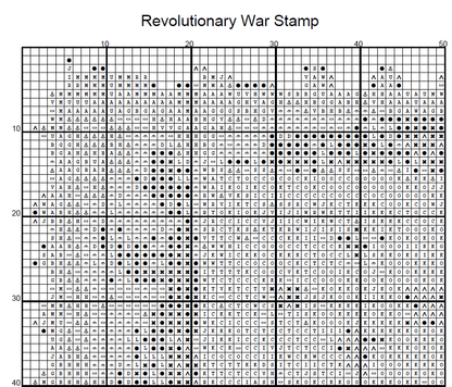 Stitching Jules Design Cross Stitch Pattern Revolutionary War Stamp Military America Counted Cross Stitch Pattern Digital Download