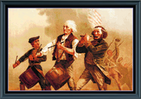 Thumbnail for Stitching Jules Design Cross Stitch Pattern Revolutionary War USA Patriotic Military Americana Full Coverage Counted Cross Stitch Pattern Digital Download