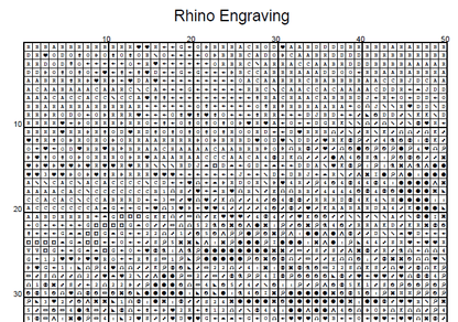 Stitching Jules Design Cross Stitch Pattern Rhino Rhinoceros Animal Africa Full Coverage Counted Cross-Stitch Pattern (Digital Download)