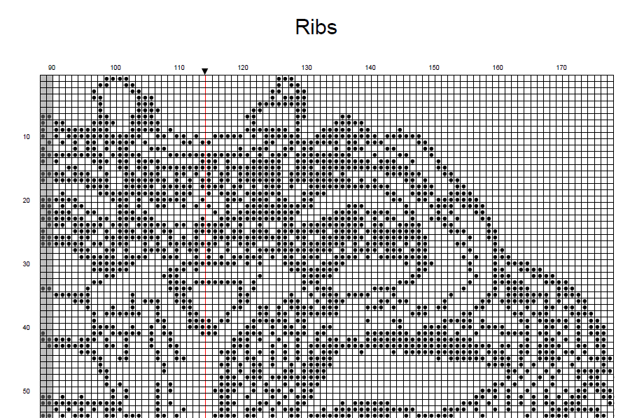 Stitching Jules Design Cross Stitch Pattern Ribs Cross Stitch Pattern | Human Anatomy Cross Stitch Pattern | Monochrome | Instant PDF Download