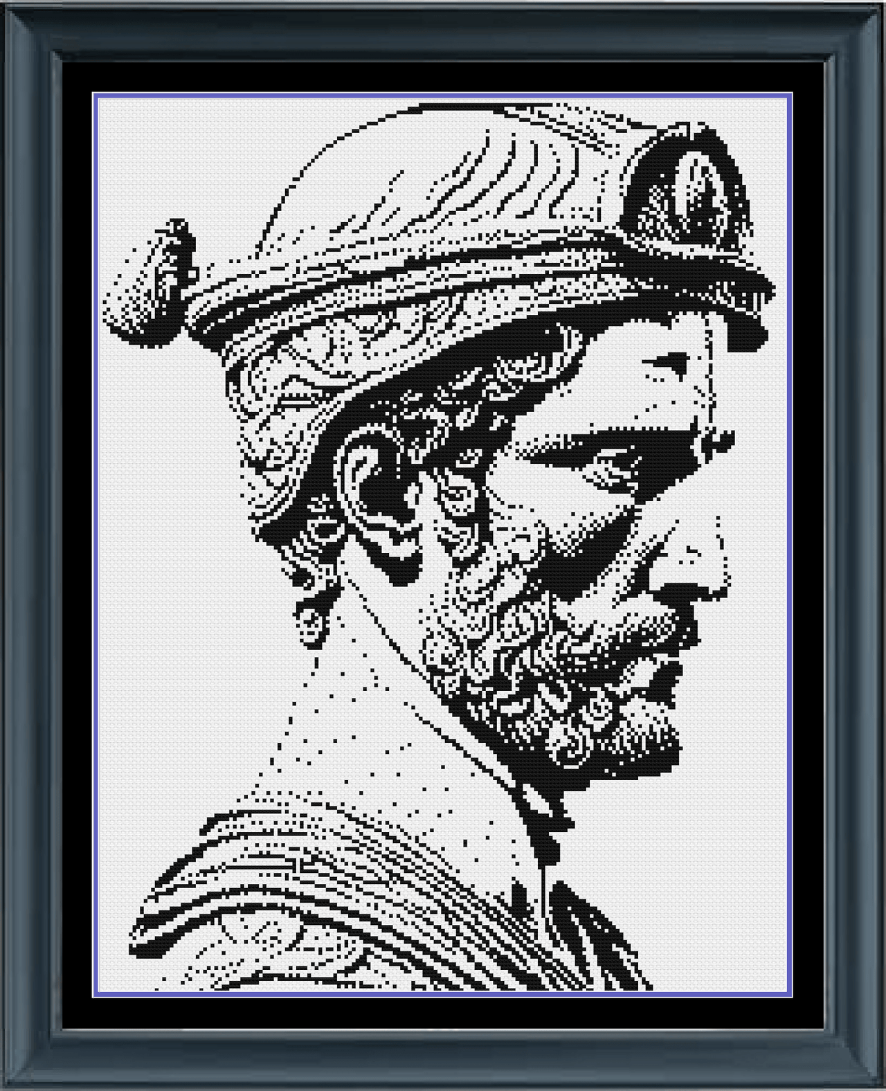 Stitching Jules Design Cross Stitch Pattern Roman Soldier Counted Cross Stitch Pattern | Roman Statue | Monochrome Blackwork | Instant Download PDF