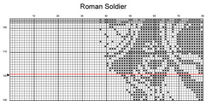 Stitching Jules Design Cross Stitch Pattern Roman Soldier Counted Cross Stitch Pattern | Roman Statue | Monochrome Blackwork | Instant Download PDF