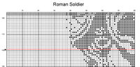 Thumbnail for Stitching Jules Design Cross Stitch Pattern Roman Soldier Counted Cross Stitch Pattern | Roman Statue | Monochrome Blackwork | Instant Download PDF