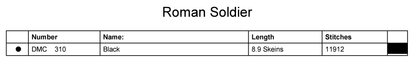 Stitching Jules Design Cross Stitch Pattern Roman Soldier Counted Cross Stitch Pattern | Roman Statue | Monochrome Blackwork | Instant Download PDF