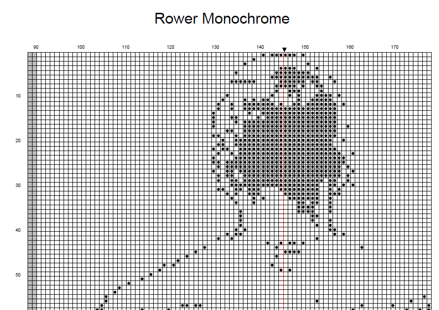 Stitching Jules Design Cross Stitch Pattern Rowing Sport Monochrome Cross Stitch Pattern Instant PDF Download