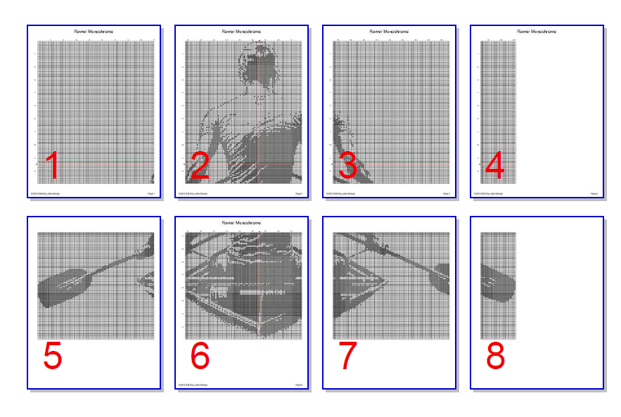 Stitching Jules Design Cross Stitch Pattern Rowing Sport Monochrome Cross Stitch Pattern Instant PDF Download
