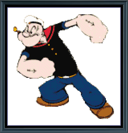 Stitching Jules Design Cross Stitch Pattern Sailor Man Vintage Comic Strip Counted Cross-Stitch Pattern (Digital Download)