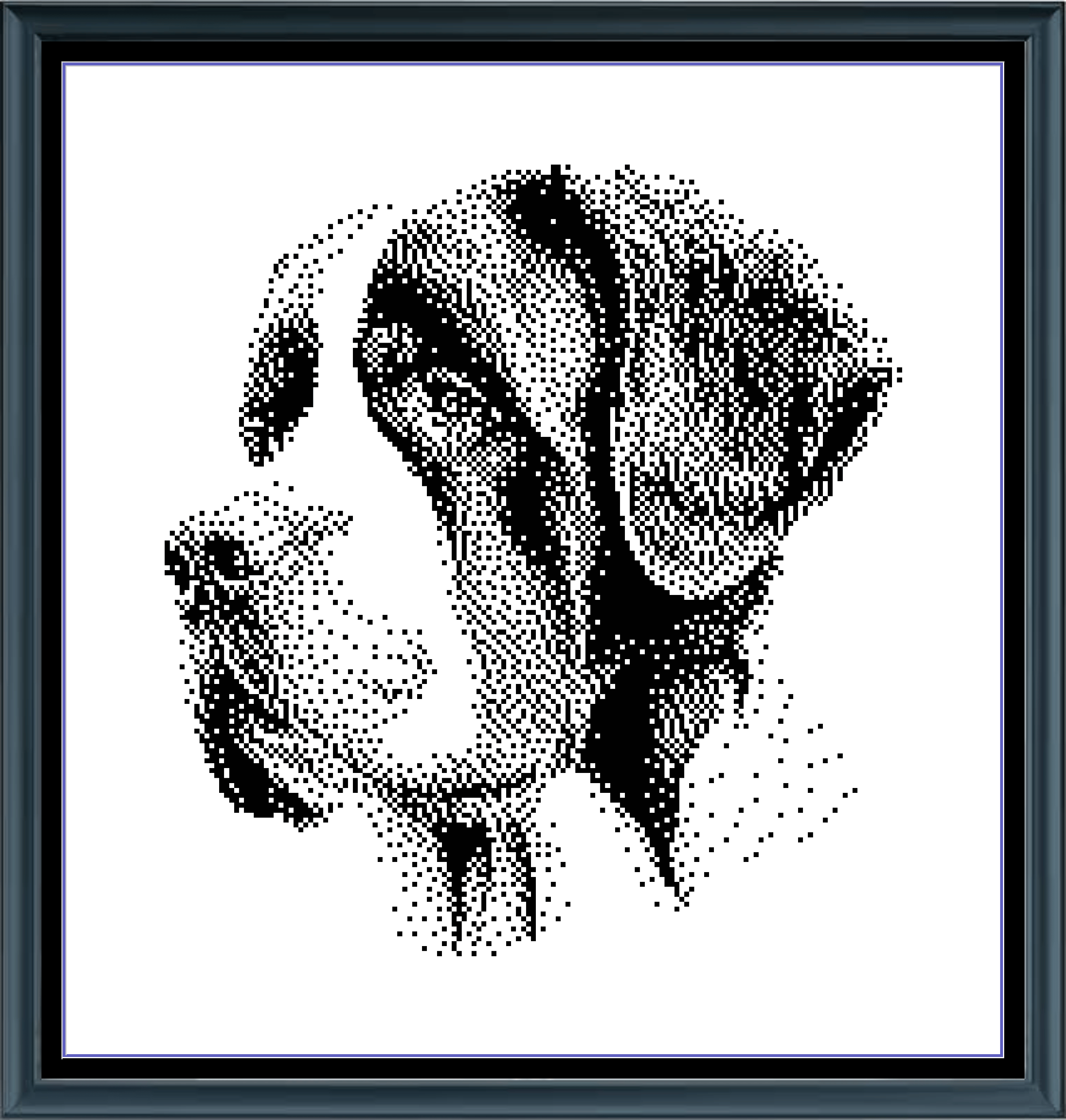 Stitching Jules Design Cross Stitch Pattern Saint Bernard Dog Breed Monochrome Counted Cross-Stitch Pattern (Digital Download)