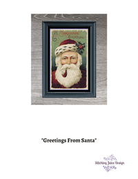 Thumbnail for Stitching Jules Design Cross Stitch Pattern Santa Claus Christmas Kris Kringle Holiday Cross Stitch Embroidery Needlepoint Pattern Instant PDF Download Pattern Keeper Ready