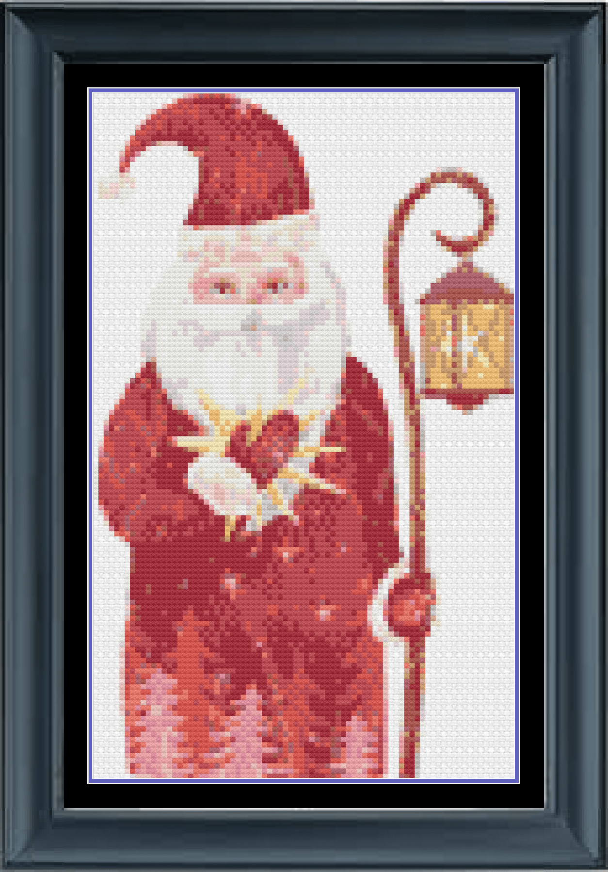 Stitching Jules Design Cross Stitch Pattern Santa Claus Christmas Kris Kringle Holiday Cross Stitch Embroidery Needlepoint Pattern PDF Download Pattern Keeper Ready