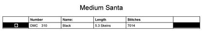 Stitching Jules Design Cross Stitch Pattern Santa Claus Christmas Medium Monochrome Counted Cross-Stitch Pattern | Instant Download PDF