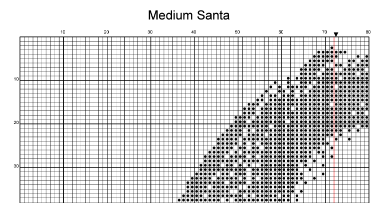Stitching Jules Design Cross Stitch Pattern Santa Claus Christmas Medium Monochrome Counted Cross-Stitch Pattern | Instant Download PDF