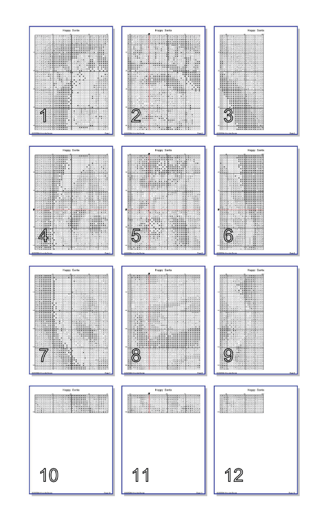 Stitching Jules Design Cross Stitch Pattern Santa Claus Christmas Small Counted Cross-Stitch Pattern (Digital Download)