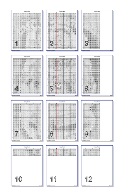 Stitching Jules Design Cross Stitch Pattern Santa Claus Christmas Small Counted Cross-Stitch Pattern (Digital Download)