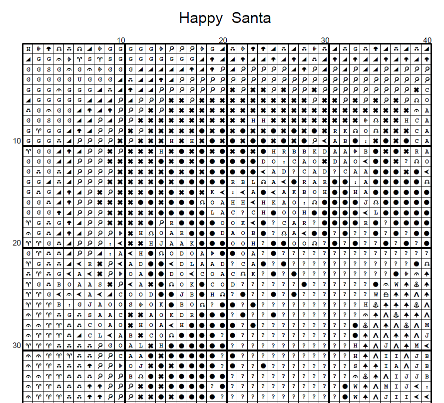 Stitching Jules Design Cross Stitch Pattern Santa Claus Christmas Small Counted Cross-Stitch Pattern (Digital Download)