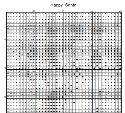 Stitching Jules Design Cross Stitch Pattern Santa Claus Christmas Small Counted Cross-Stitch Pattern (Digital Download)