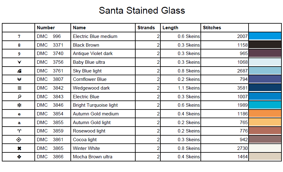 Stitching Jules Design Cross Stitch Pattern Santa Claus Christmas Stained Glass Large Full Coverage Counted Cross-Stitch Pattern (Digital Download)