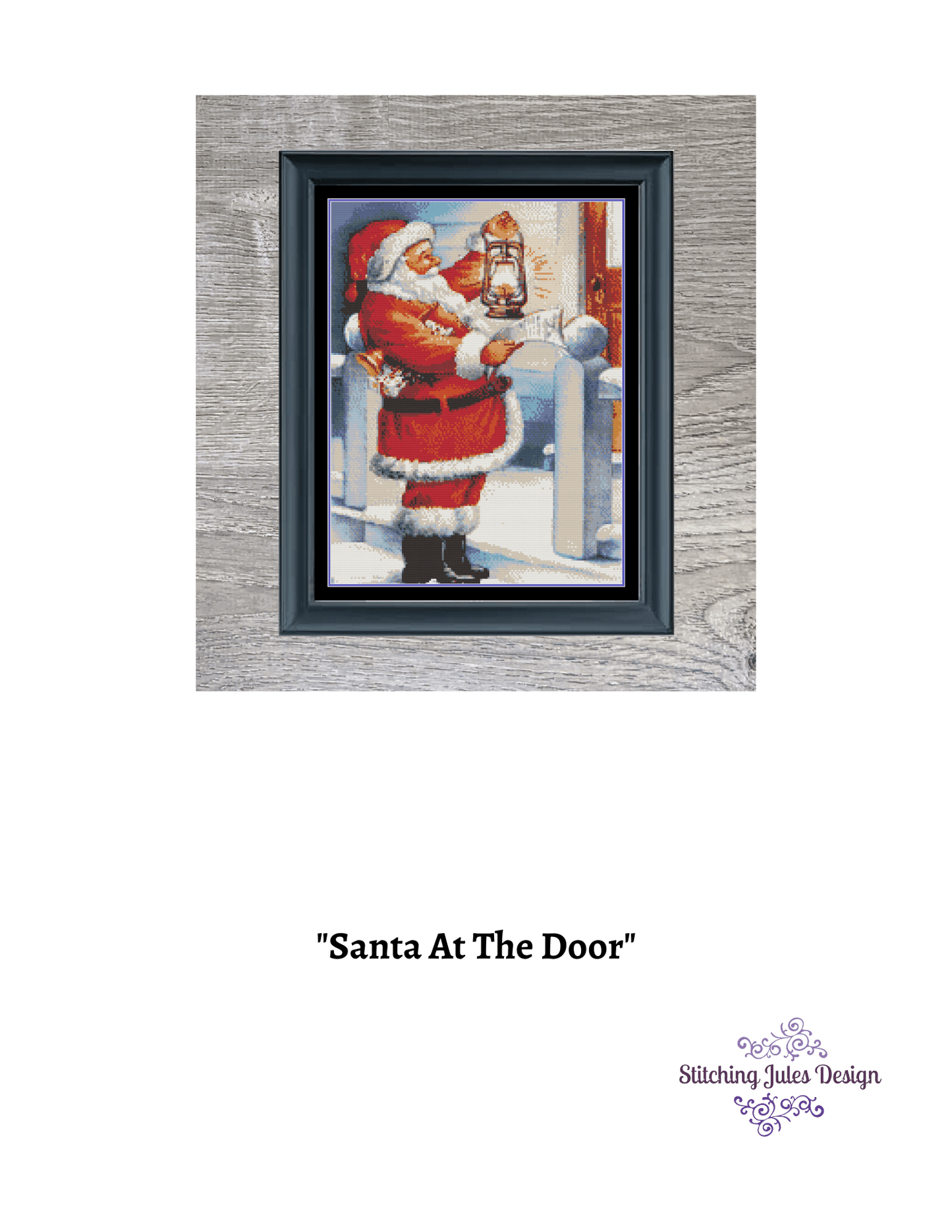 Stitching Jules Design Cross Stitch Pattern Santa Claus Holiday Christmas Cross Stitch Needlework Embroidery Pattern PDF Instant Digital Download Pattern Keeper Ready