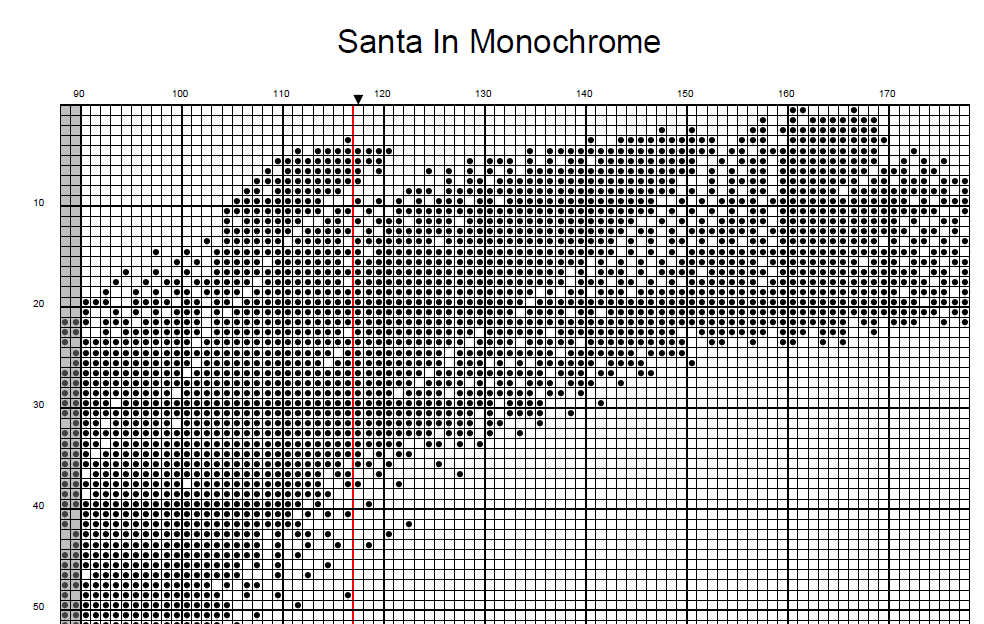 Stitching Jules Design Cross Stitch Pattern Santa Claus Monochrome Cross Stitch Pattern | Blackwork | Instant Download PDF