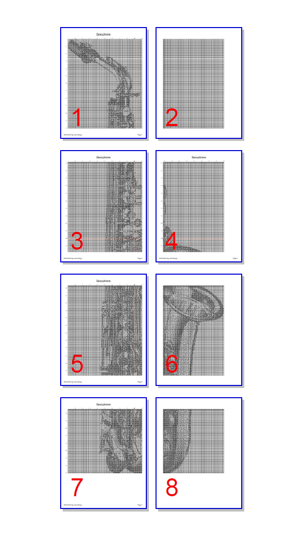 Stitching Jules Design Cross Stitch Pattern Saxophone Cross Stitch Pattern | Musical Instrument Cross Stitch Pattern | Blackwork | Instant PDF Download And Physical Pattern Options