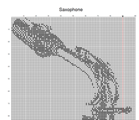 Thumbnail for Stitching Jules Design Cross Stitch Pattern Saxophone Cross Stitch Pattern | Musical Instrument Cross Stitch Pattern | Blackwork | Instant PDF Download And Physical Pattern Options