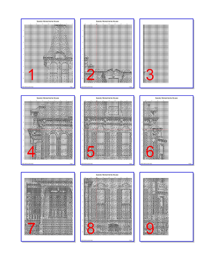 Stitching Jules Design Cross Stitch Pattern Scary Monochrome House Counted Cross Stitch Pattern Instant PDF Download