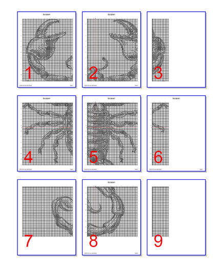 Stitching Jules Design Cross Stitch Pattern Scorpion Monochrome Blackwork Cross Stitch Pattern | Instant PDF Download And Physical Pattern Options
