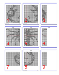 Thumbnail for Stitching Jules Design Cross Stitch Pattern Scorpion Monochrome Blackwork Cross Stitch Pattern | Instant PDF Download And Physical Pattern Options