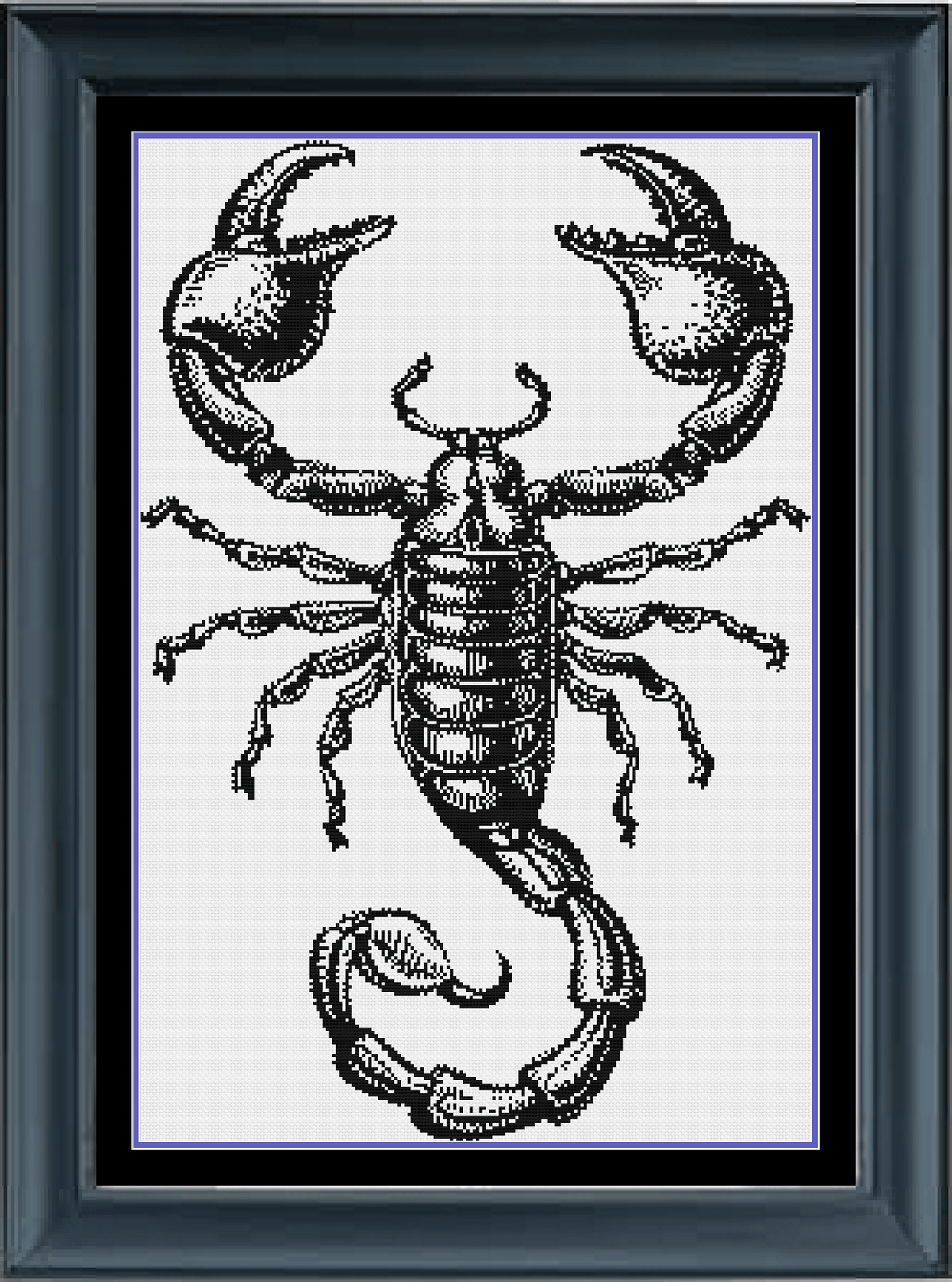 Stitching Jules Design Cross Stitch Pattern Digital PDF Download - $10 Scorpion Monochrome Blackwork Cross Stitch Pattern | Instant PDF Download And Physical Pattern Options