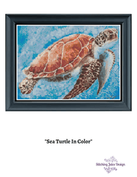 Thumbnail for Stitching Jules Design Cross Stitch Pattern Sea Turtle Marine Life Modern High Quality Counted Cross Stitch Pattern Instant PDF Download Pattern Keeper Ready