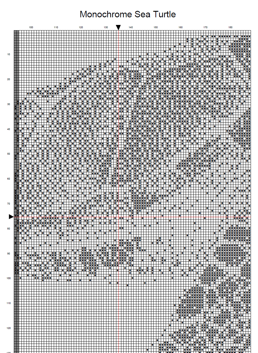 Stitching Jules Design Cross Stitch Pattern Sea Turtle Wildlife Animal Marine Monochrome Cross Stitch Embroidery Needlepoint Pattern PDF Download