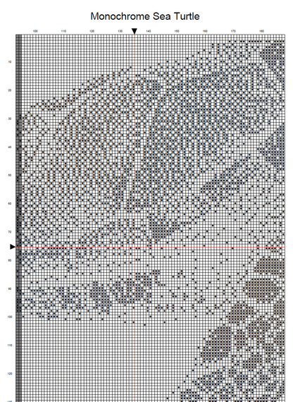 Stitching Jules Design Cross Stitch Pattern Sea Turtle Wildlife Animal Marine Monochrome Cross Stitch Embroidery Needlepoint Pattern PDF Download