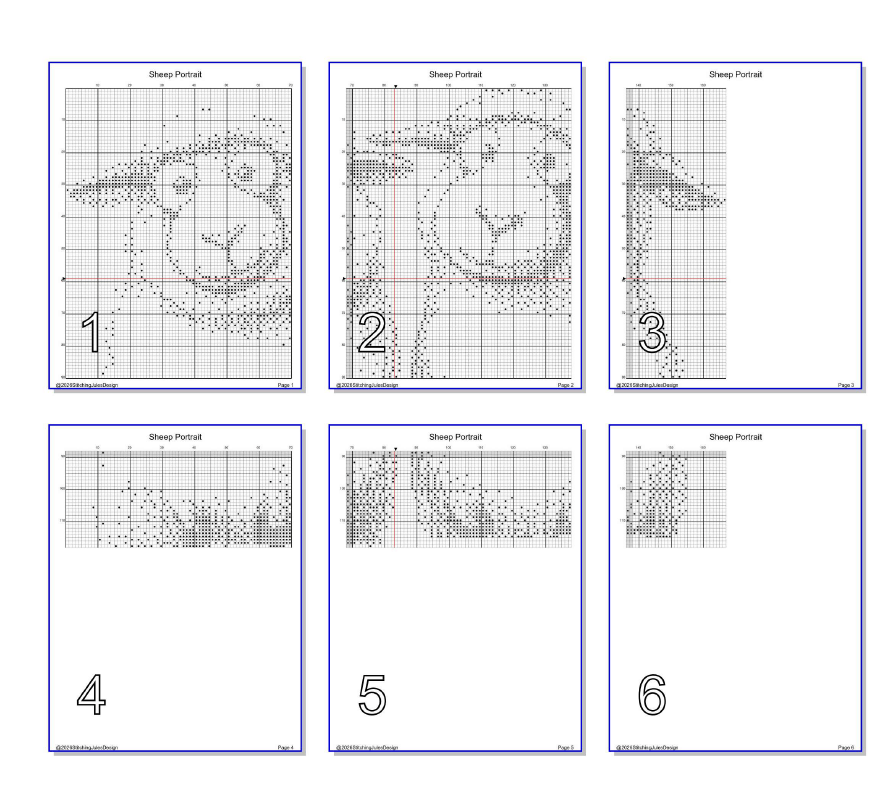 Stitching Jules Design Cross Stitch Pattern Sheep Barnyard Animal Farm Mini Monochrome Counted Cross-Stitch Pattern (Digital Download)