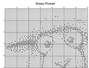 Stitching Jules Design Cross Stitch Pattern Sheep Barnyard Animal Farm Mini Monochrome Counted Cross-Stitch Pattern (Digital Download)