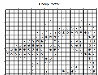 Stitching Jules Design Cross Stitch Pattern Sheep Barnyard Animal Farm Mini Monochrome Counted Cross-Stitch Pattern (Digital Download)