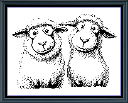 Stitching Jules Design Cross Stitch Pattern Sheep Barnyard Animal Farm Mini Monochrome Counted Cross-Stitch Pattern (Digital Download)