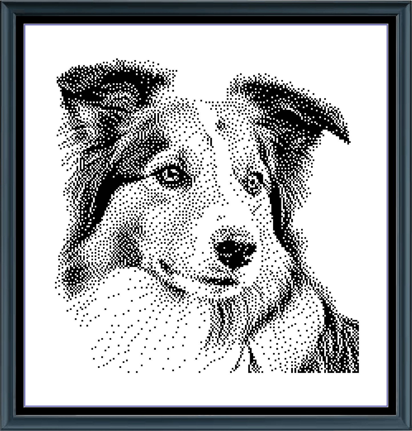 Stitching Jules Design Cross Stitch Pattern Shetland Sheepdog Sheltie Dog Breed Monochrome Counted Cross-Stitch Pattern (Digital Download)