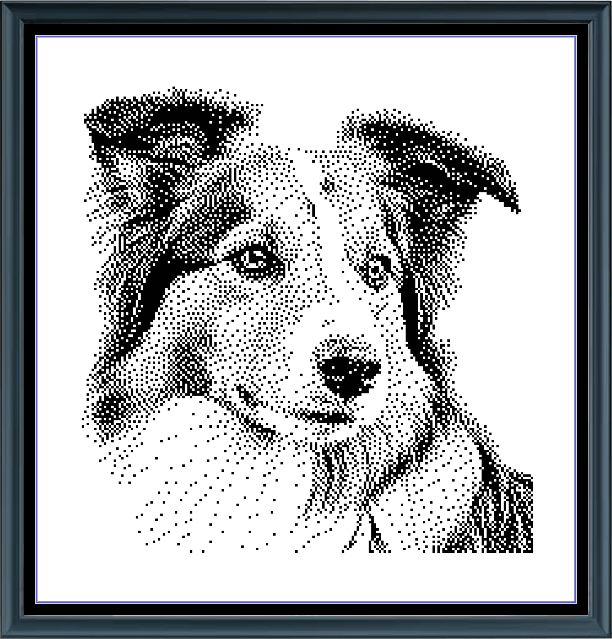 Stitching Jules Design Cross Stitch Pattern Shetland Sheepdog Sheltie Dog Breed Monochrome Counted Cross-Stitch Pattern (Digital Download)