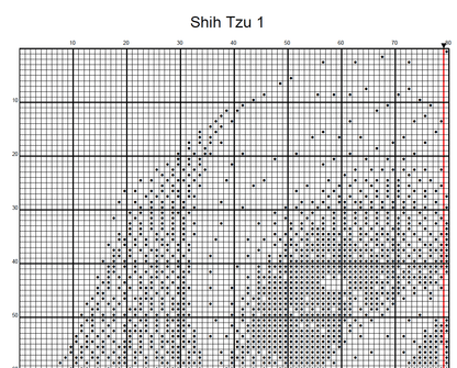 Stitching Jules Design Cross Stitch Pattern Shih Tzu Dog Breed Monochrome Counted Cross-Stitch Pattern (Digital Download)