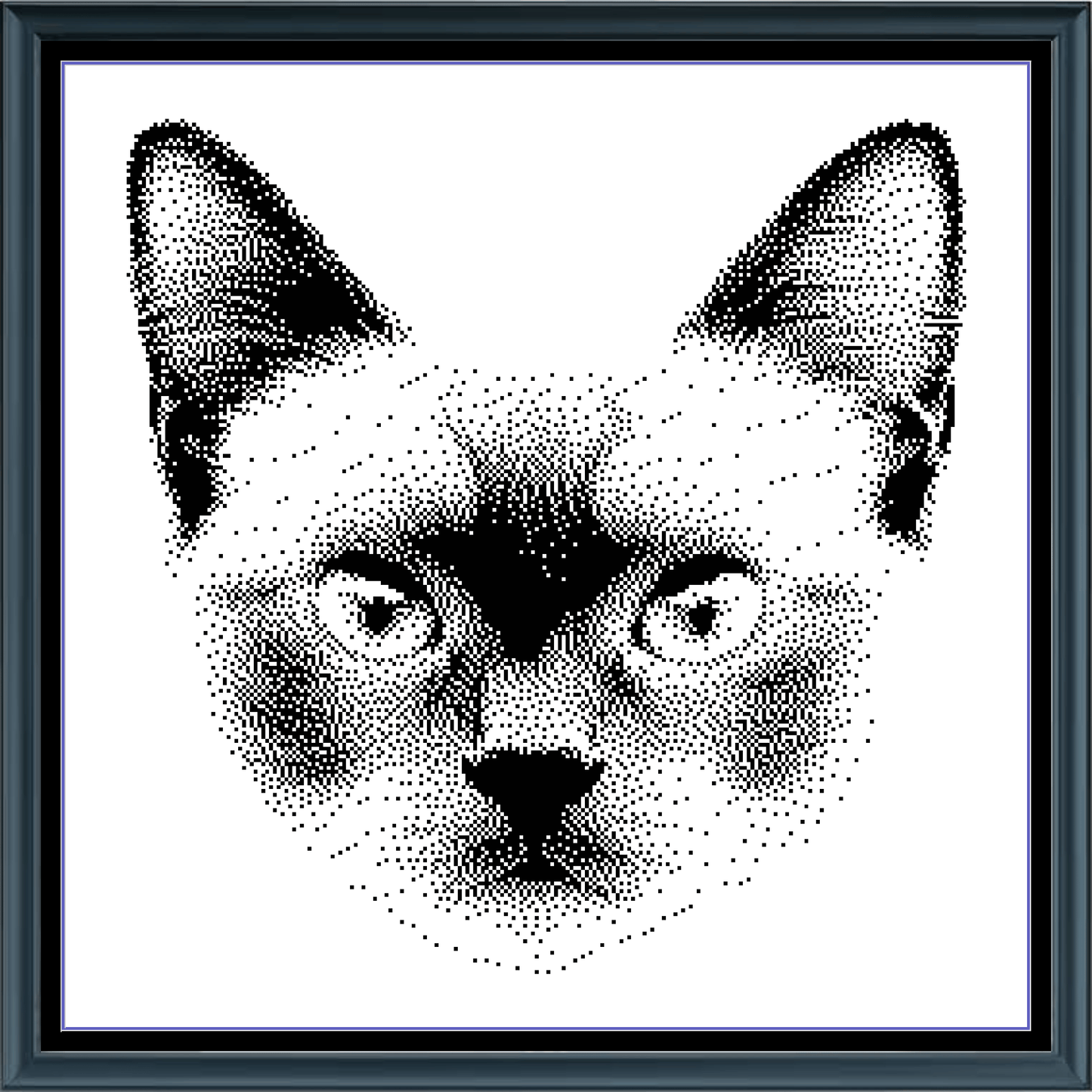 Stitching Jules Design Cross Stitch Pattern Siamese Cat Breed Monochrome Counted Cross-Stitch Pattern (Digital Download)